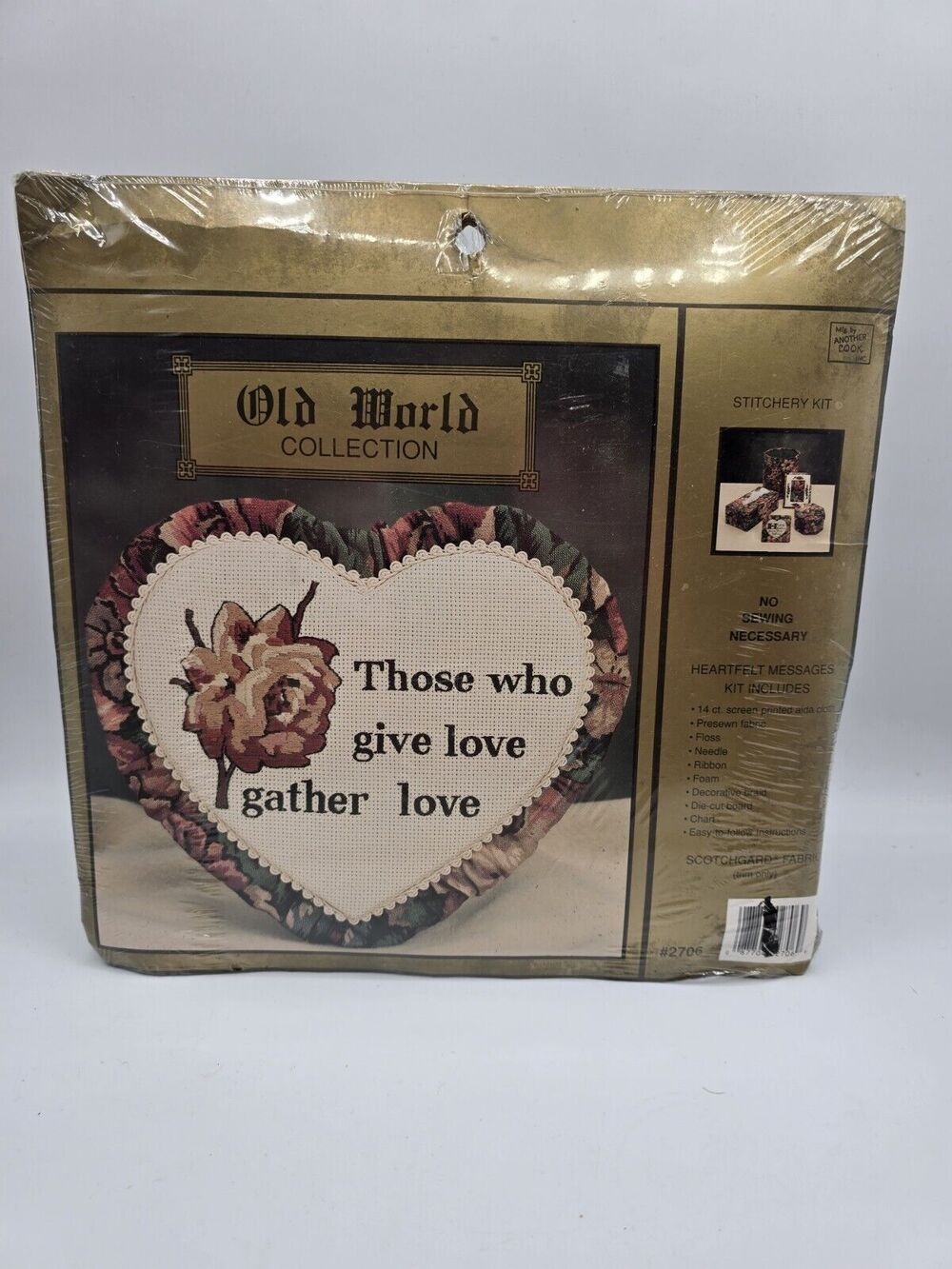 Vintage Old World Collection Cross Stitch Stitchery Kit Picture Photo Frame